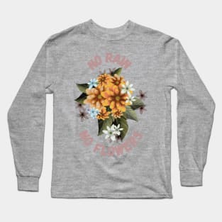 Botanical Perennial Flowers Long Sleeve T-Shirt